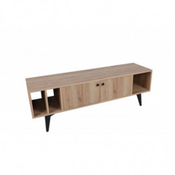 Mueble TV Sidney Roble Negro Practica Hogar