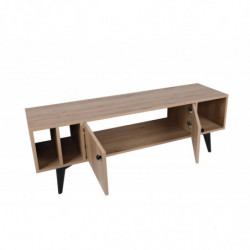 Mueble TV Sidney Roble Negro Practica Hogar