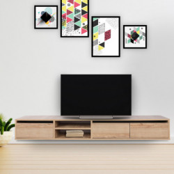 Mueble TV Rust Roble Practica Hogar