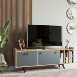 Mueble TV Maribor Antracita Roble Practica Hogar