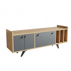 Mueble TV Maribor Antracita Roble Practica Hogar