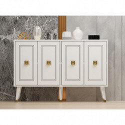 Aparador Hartın Blanco Oro Practica Hogar