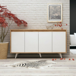 Aparador Shans Roble Blanco Practica Hogar