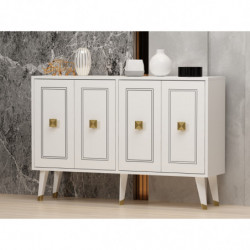Aparador Hartın Blanco Oro Practica Hogar