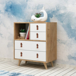 Cómoda Fallow Roble Blanco Practica Hogar