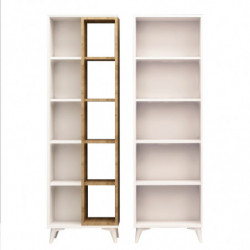 Librería Potenza Roble Blanco Practica Hogar