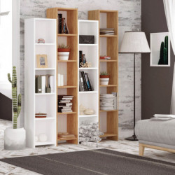 Librería Semm Roble Blanco Practica Hogar