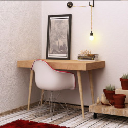 Escritorio de estudio Valencia Roble Blanco Practica Hogar
