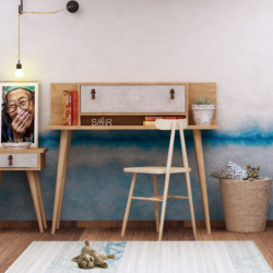 Escritorio de estudio Soojin Roble Blanco Practica Hogar