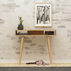 Consola Ottoke Roble Blanco Practica Hogar