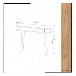 Consola Ottoke Roble Blanco Practica Hogar