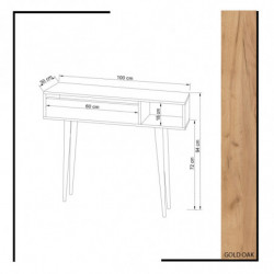 Consola Oseyo Roble Blanco Practica Hogar