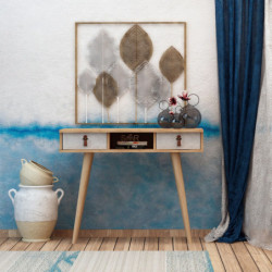 Consola Lawen Roble Blanco Practica Hogar