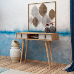 Consola Lawen Roble Blanco Practica Hogar