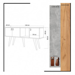 Consola Plamen Roble Blanco Practica Hogar