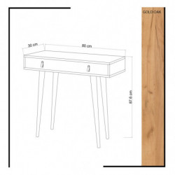 Consola Dokka Roble Blanco Practica Hogar