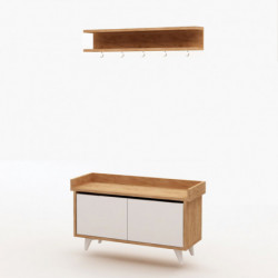 Recibidor Arasso Roble Blanco Practica Hogar