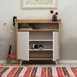 Zapatero Springa Roble Blanco Practica Hogar