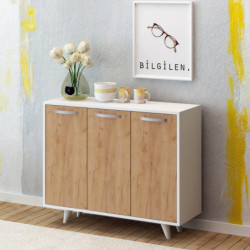 Gabinete multiusos Piffa Roble Blanco Practica Hogar