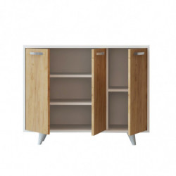 Gabinete multiusos Piffa Roble Blanco Practica Hogar