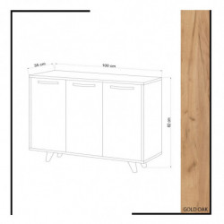 Gabinete multiusos Piffa Roble Blanco Practica Hogar