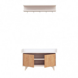 Recibidor Stato Roble Blanco Practica Hogar