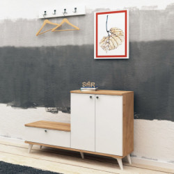 Recibidor Evva Roble Blanco Practica Hogar