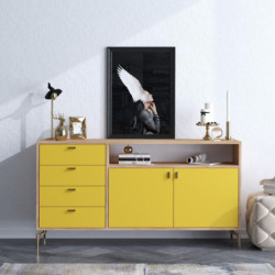 Aparador LİORA Roble Amarillo Practica Hogar