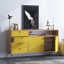 Aparador LİORA Roble Amarillo Practica Hogar