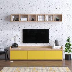 Mueble TV AVAN Roble Amarillo Practica Hogar