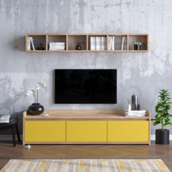 Mueble TV AVAN Roble Amarillo Practica Hogar