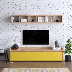 Mueble TV AVAN Roble Amarillo Practica Hogar