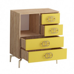 Cómoda ELİN Oro Roble Practica Hogar