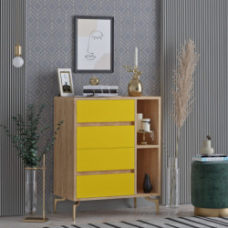 Cómoda YUMİ Roble Amarillo Practica Hogar