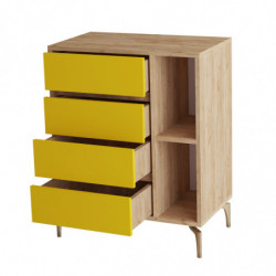 Cómoda YUMİ Roble Amarillo Practica Hogar