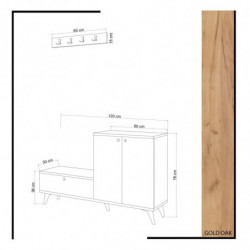 Zapatero FİJEL Roble Blanco Practica Hogar