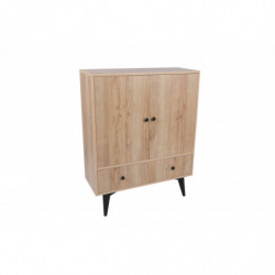 Gabinete multiusos Bern Roble Negro Practica Hogar