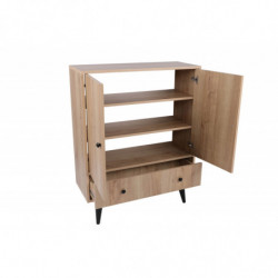 Gabinete multiusos Bern Roble Negro Practica Hogar
