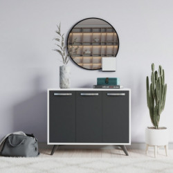 Gabinete multiusos Piffa Blanco Antracita Practica Hogar