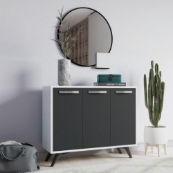 Gabinete multiusos Piffa Blanco Antracita Practica Hogar