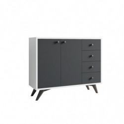 Gabinete multiusos Waga Blanco Antracita Practica Hogar