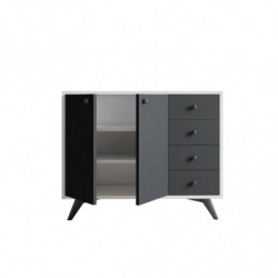 Gabinete multiusos Waga Blanco Antracita Practica Hogar