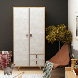 Armario Suwon Roble Gris Practica Hogar