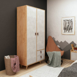 Armario Suwon Roble Gris Practica Hogar