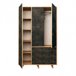 Armario Chunky Roble Gris oscuro Practica Hogar