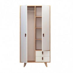Armario Musso Roble Blanco Practica Hogar