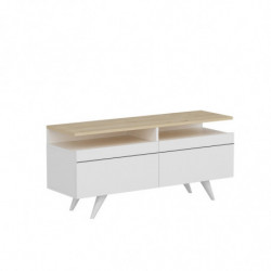 Mueble TV Berlin 120 Roble Blanco Practica Hogar