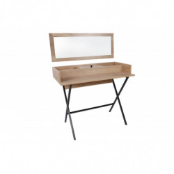 Mesa de maquillaje con espejo Zurich Nogal Negro Practica Hogar