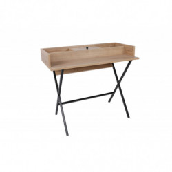 Mesa de maquillaje con espejo Zurich Nogal Negro Practica Hogar