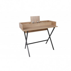 Mesa de maquillaje con espejo Zurich Nogal Negro Practica Hogar